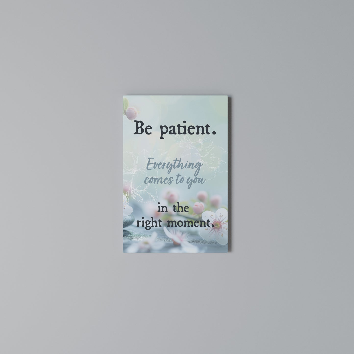 PATIENCE IN BLOOM Stampa su Tela Verticale