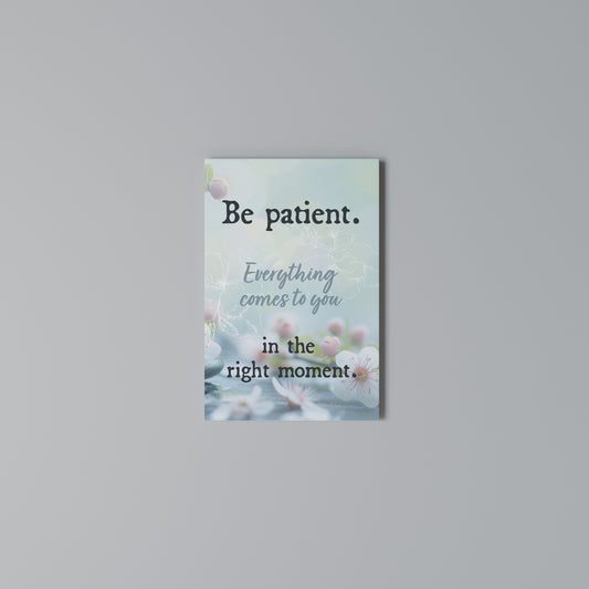 PATIENCE IN BLOOM Stampa su Tela Verticale