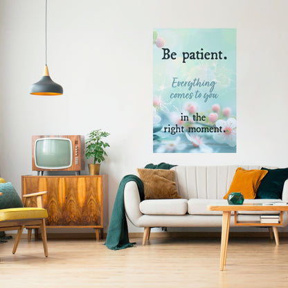 PAZIENZA IN FIORE Poster verticale staccabile e attaccabile