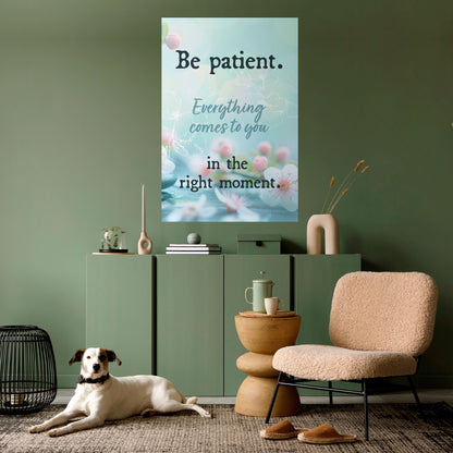 PAZIENZA IN FIORE Poster verticale staccabile e attaccabile