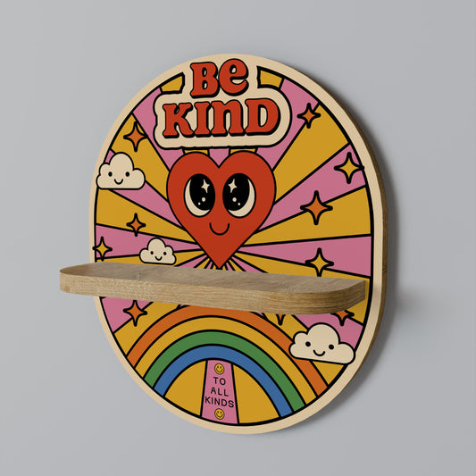 BE KIND Mensola ovale per opere d'arte in effetto rovere