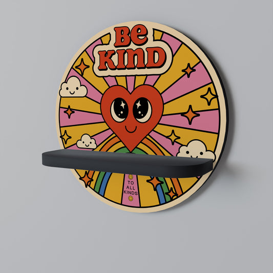 Mensola rotonda BE KIND in finitura nera