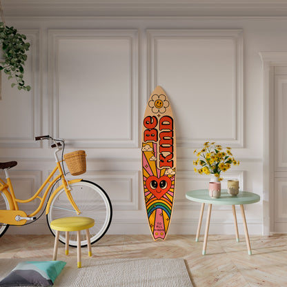 BE KIND Decorative Plywood Surfboard