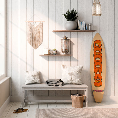 GROOVY VIBES Decorative Plywood Surfboard