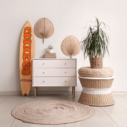 GROOVY VIBES Decorative Plywood Surfboard