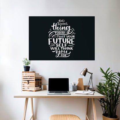 FAI QUALCOSA OGGI Poster orizzontale staccabile e attaccabile