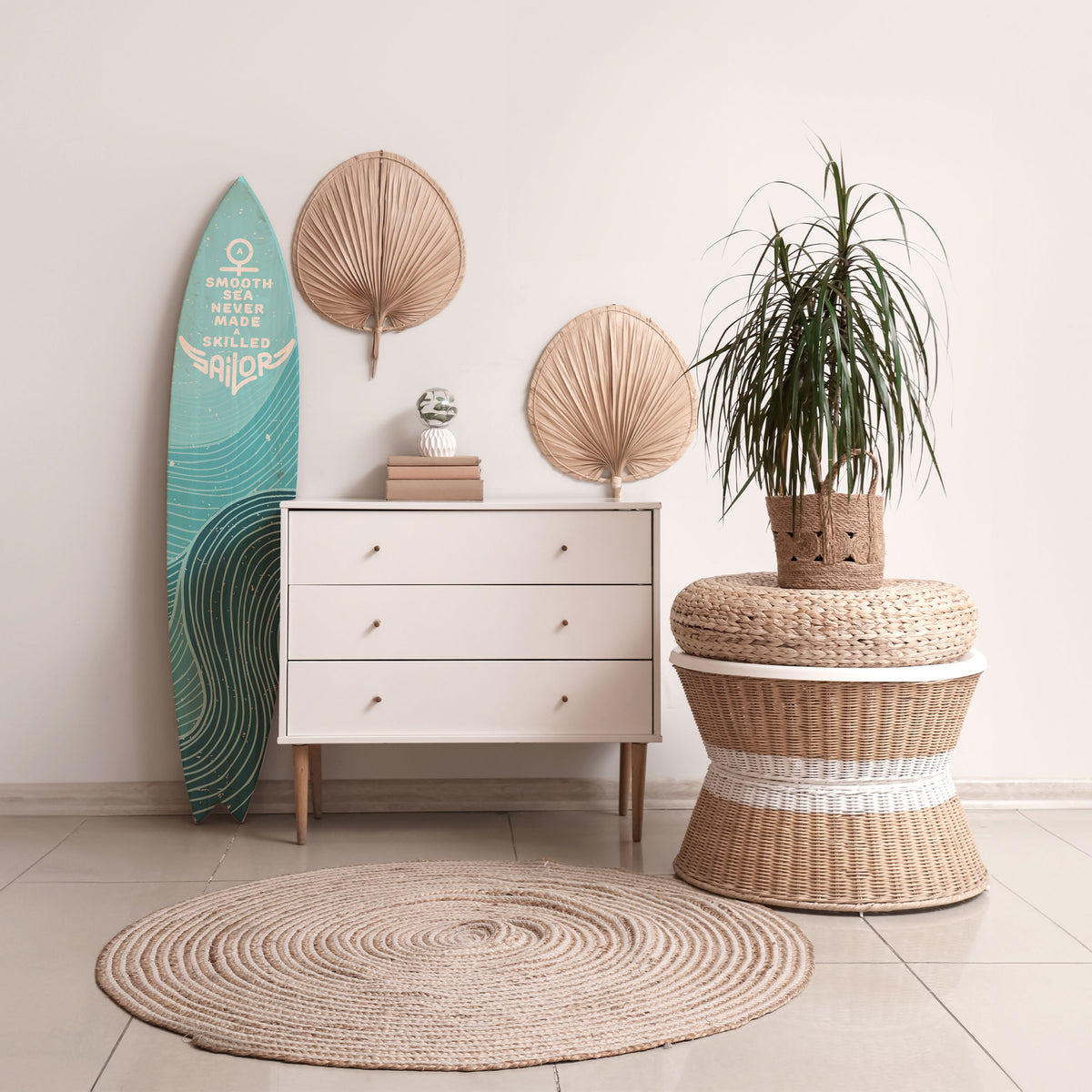 SKILLED SAILOR Surfboard Decorative Panel