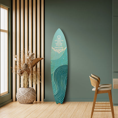 SKILLED SAILOR Tavola da surf decorativa in compensato