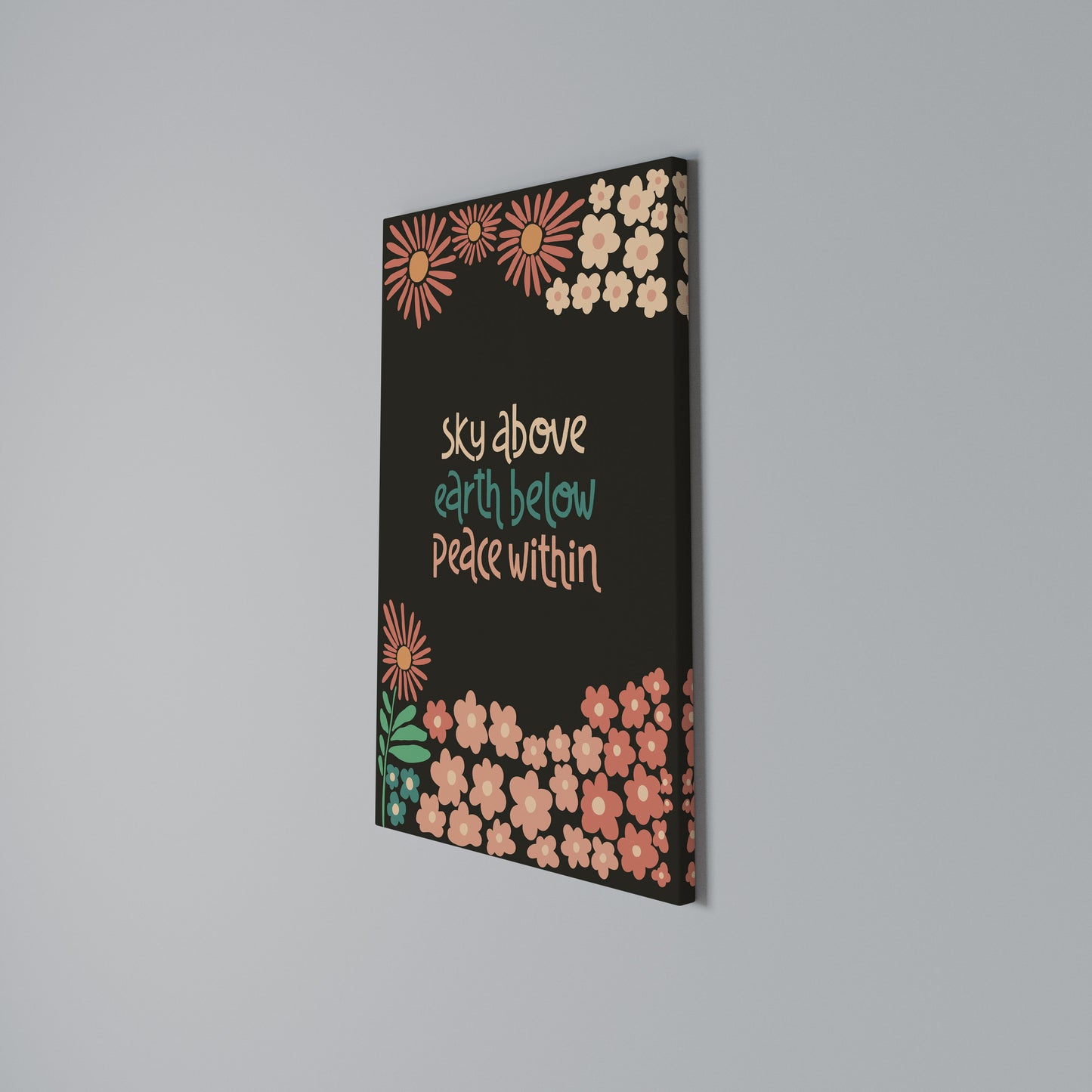 PEACE WITHIN Vertical Canvas Print