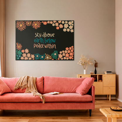 PEACE WITHIN Stampa su tela orizzontale