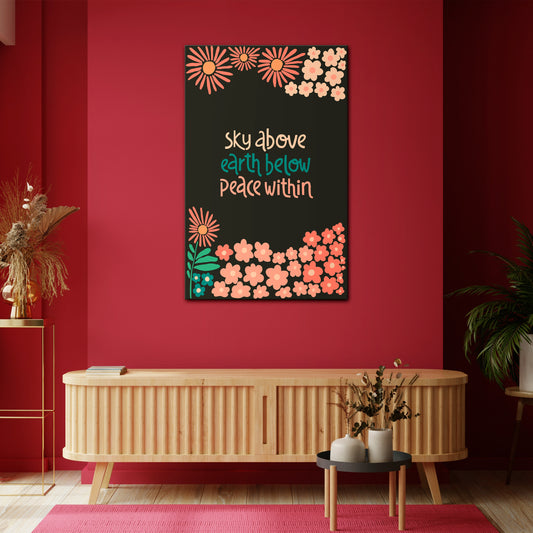 PEACE WITHIN Vertical Canvas Print