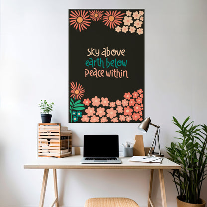 PACE INTERIORE Poster verticale staccabile e attaccabile
