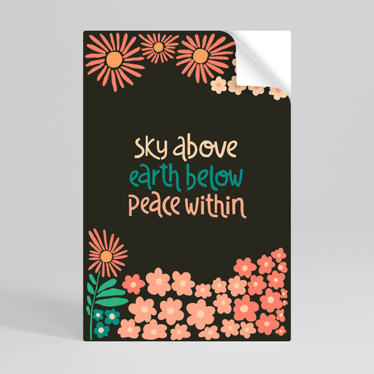 PACE INTERIORE Poster verticale staccabile e attaccabile