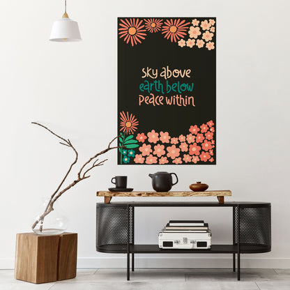 PACE INTERIORE Poster verticale staccabile e attaccabile