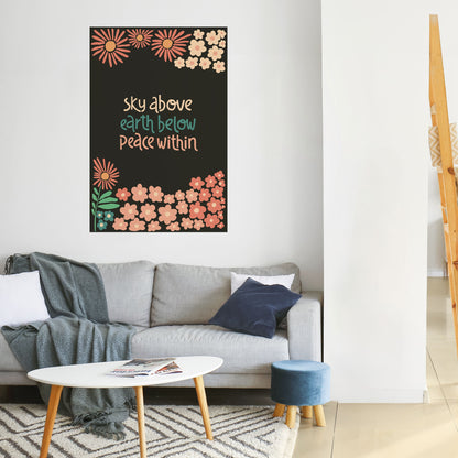 PACE INTERIORE Poster verticale staccabile e attaccabile