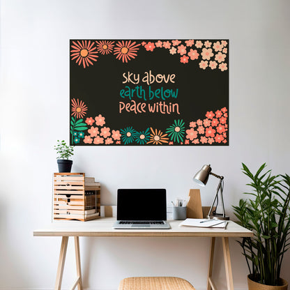 PACE INTERIORE Poster orizzontale staccabile e attaccabile