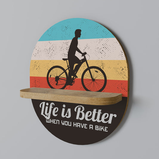 BETTER LIFE Mensola ovale per arte in effetto rovere