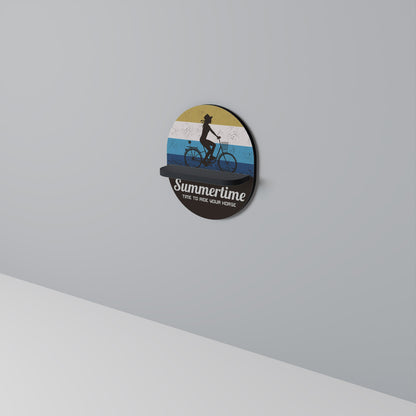 SUMMERTIME Oval Art Shelf In Black Finish