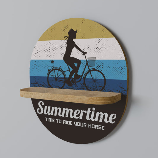 Mensola ovale SUMMERTIME in effetto rovere