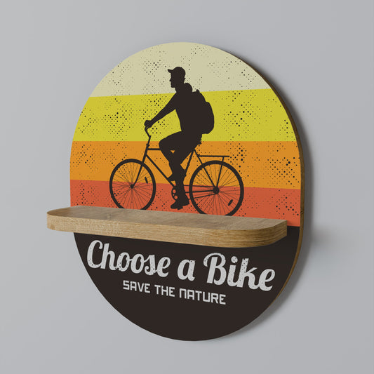 SCEGLI UNA BICI Mensola ovale per arte in effetto rovere