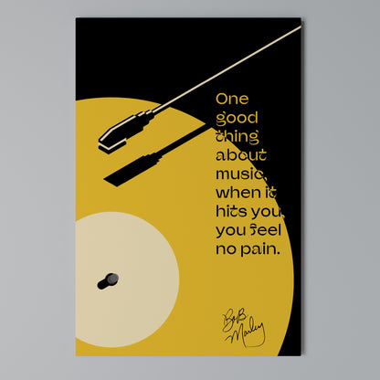 MUSIC - NO PAIN Stampa su Tela Verticale