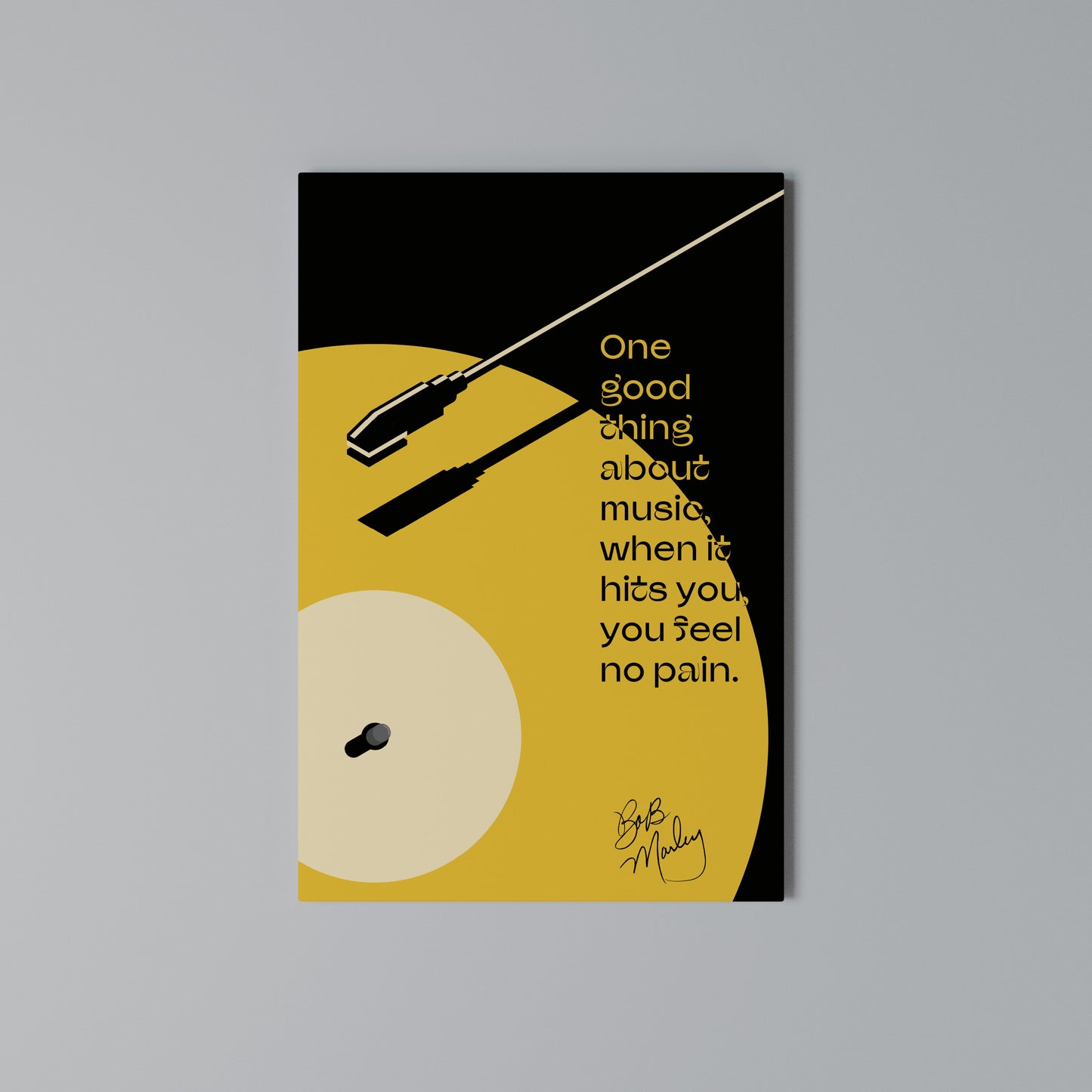 MUSIC - NO PAIN Stampa su Tela Verticale
