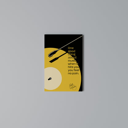 MUSIC - NO PAIN Stampa su Tela Verticale