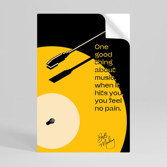 MUSICA - NO PAIN Poster verticale staccabile e attaccabile