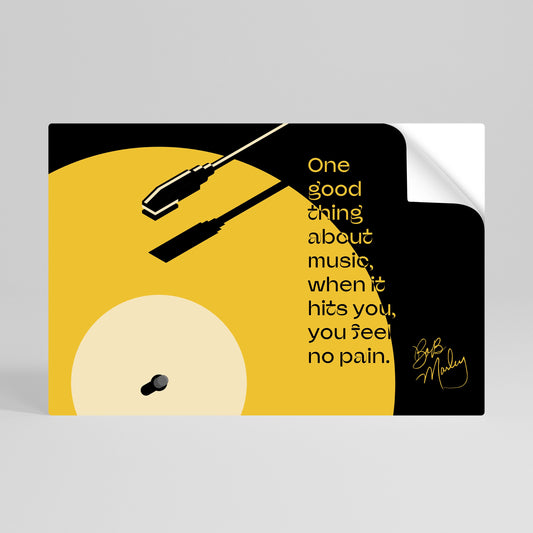 MUSICA - NO PAIN Poster orizzontale staccabile e attaccabile