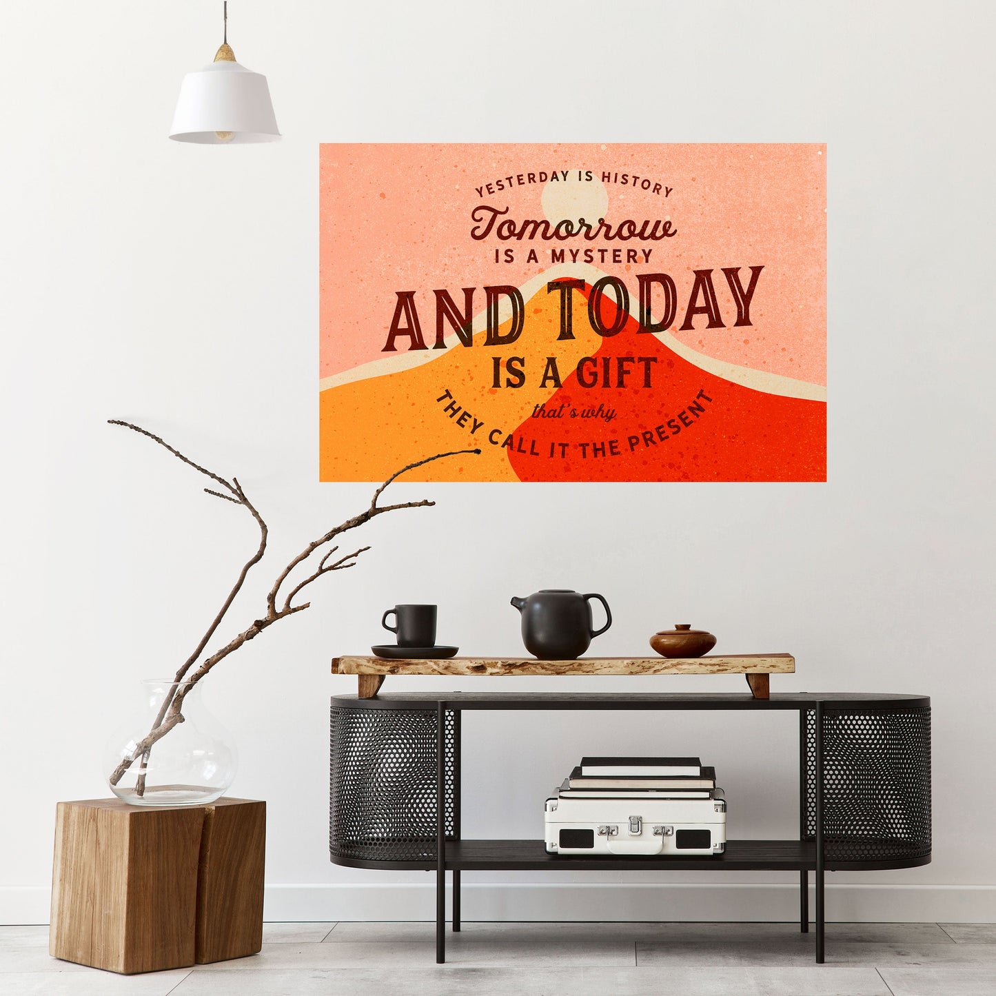 OGGI È UN REGALO Poster orizzontale staccabile e attaccabile