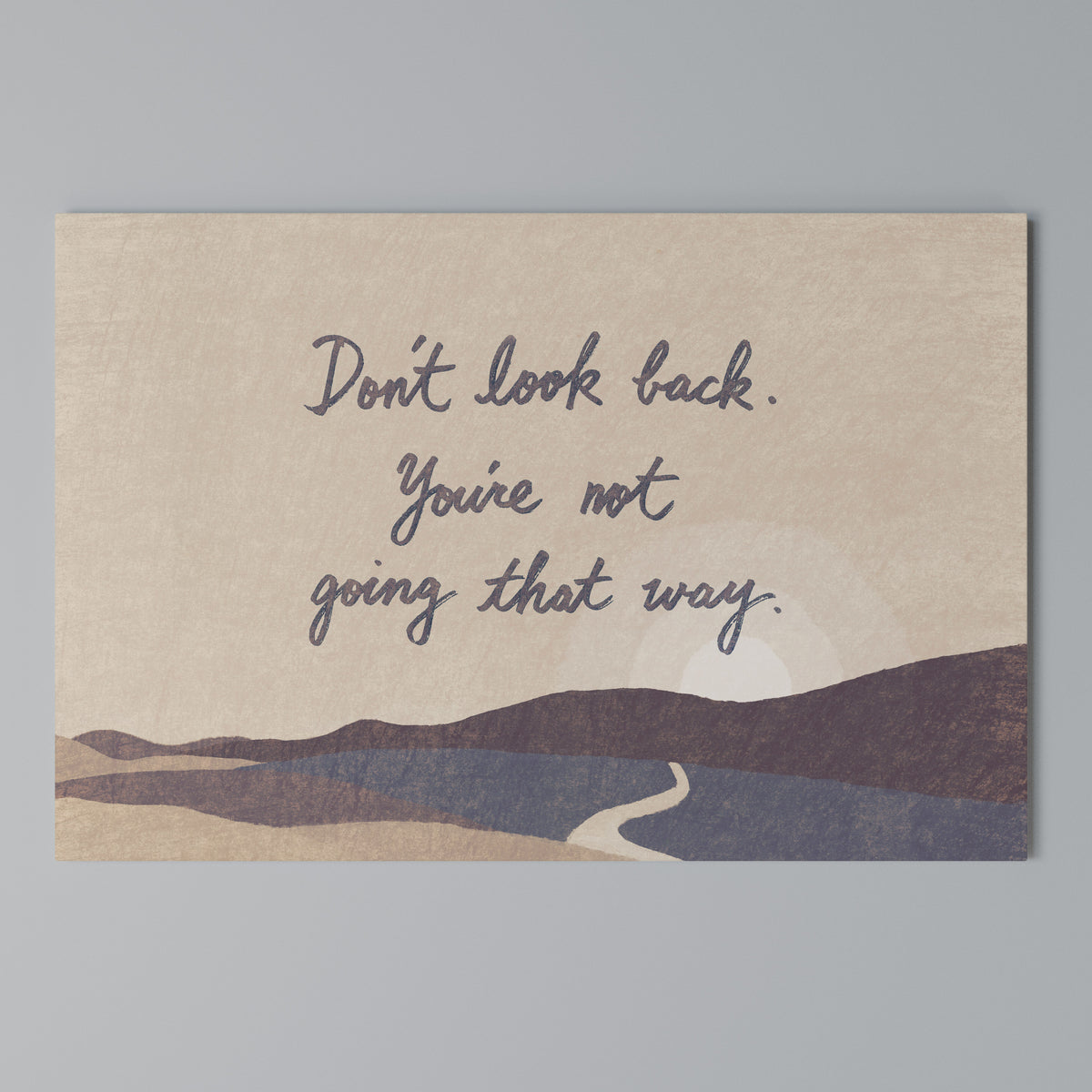 DON'T LOOK BACK Stampa su tela orizzontale