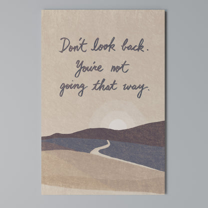 DON'T LOOK BACK Stampa su Tela Verticale
