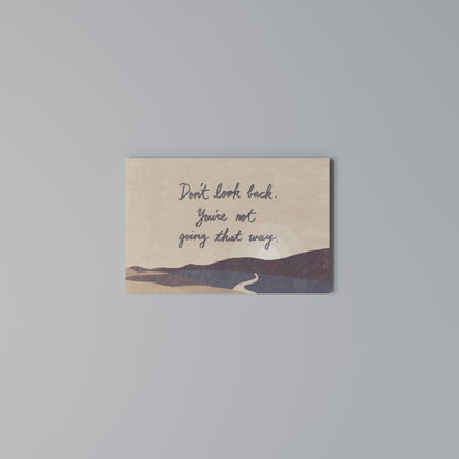 DON'T LOOK BACK Stampa su tela orizzontale