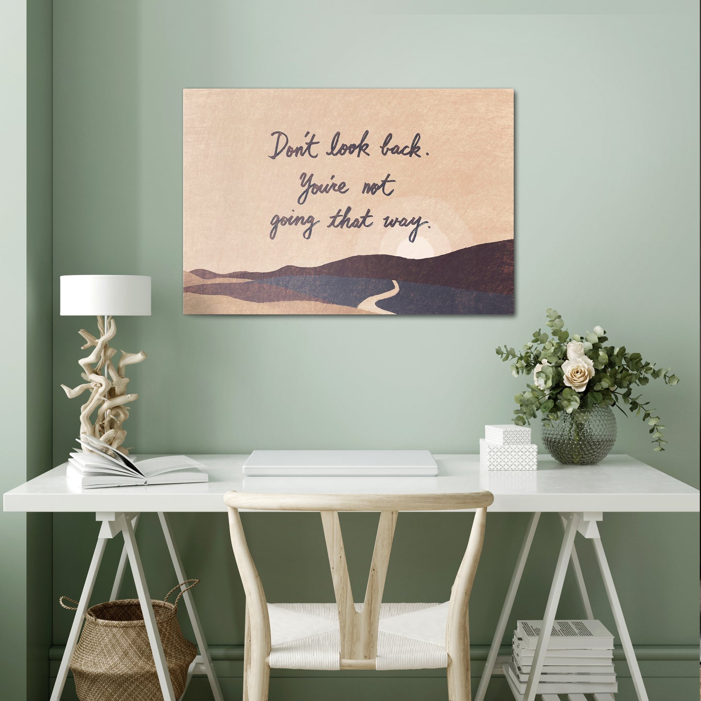 DON'T LOOK BACK Stampa su tela orizzontale