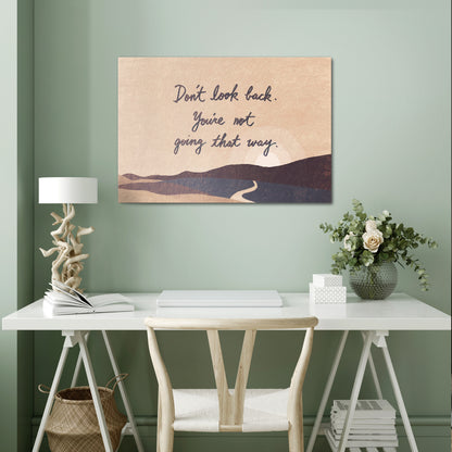 DON'T LOOK BACK Stampa su tela orizzontale