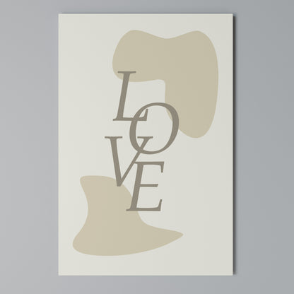 LOVE IN FORM Stampa su Tela Verticale