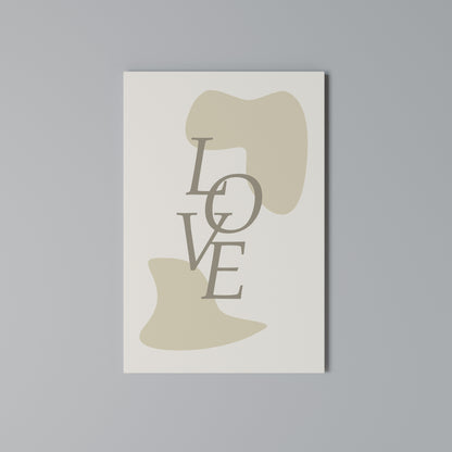 LOVE IN FORM Stampa su Tela Verticale