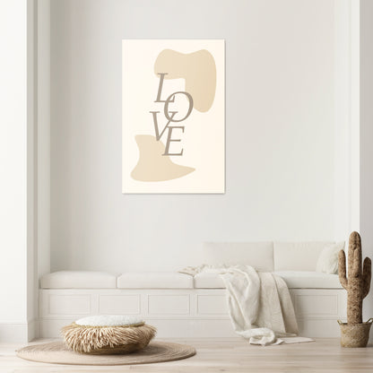 LOVE IN FORM Stampa su tela verticale