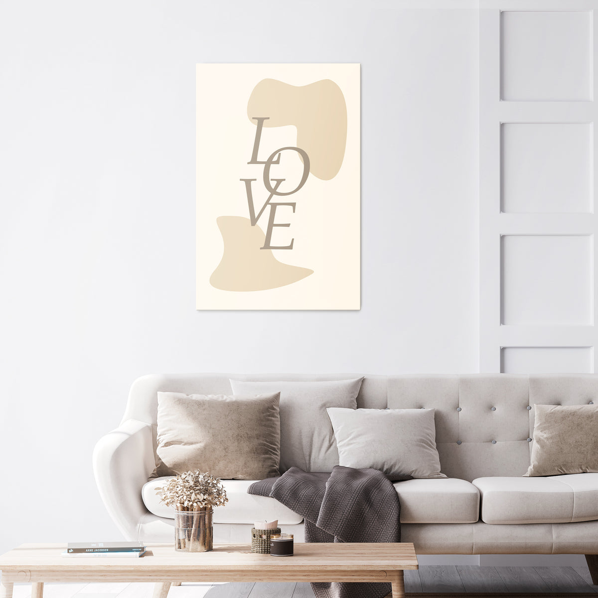 LOVE IN FORM Stampa su tela verticale