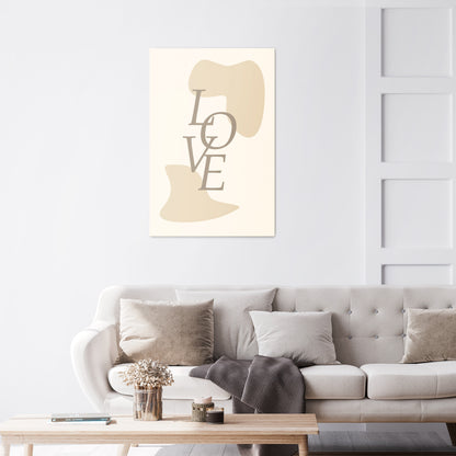 LOVE IN FORM Stampa su tela verticale