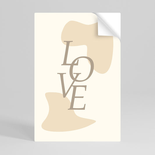 L'AMORE IN FORMA Poster verticale staccabile e attaccabile