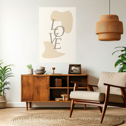 L'AMORE IN FORMA Poster verticale staccabile e attaccabile