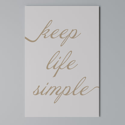 MINIMALIST MANTRA Stampa su Tela Verticale