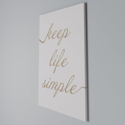 MINIMALIST MANTRA Stampa su Tela Verticale