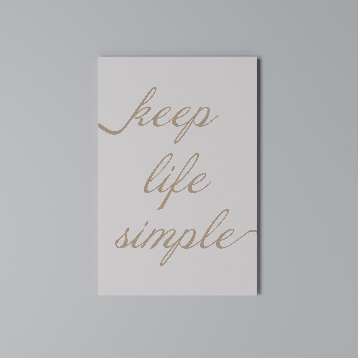MINIMALIST MANTRA Stampa su Tela Verticale