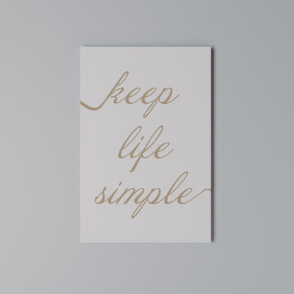 MINIMALIST MANTRA Stampa su Tela Verticale
