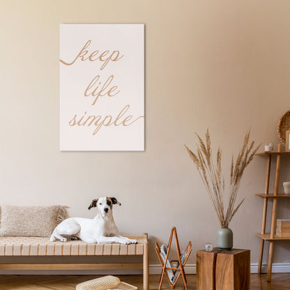 MINIMALIST MANTRA Stampa su tela verticale