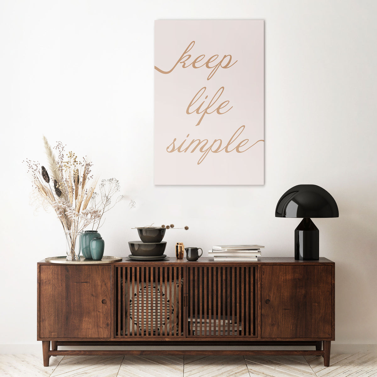 MINIMALIST MANTRA Stampa su tela verticale
