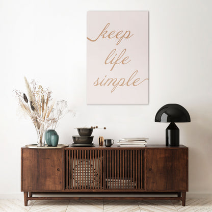 MINIMALIST MANTRA Stampa su tela verticale