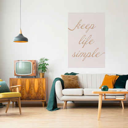 MANTRA MINIMALISTA Poster verticale staccabile e attaccabile
